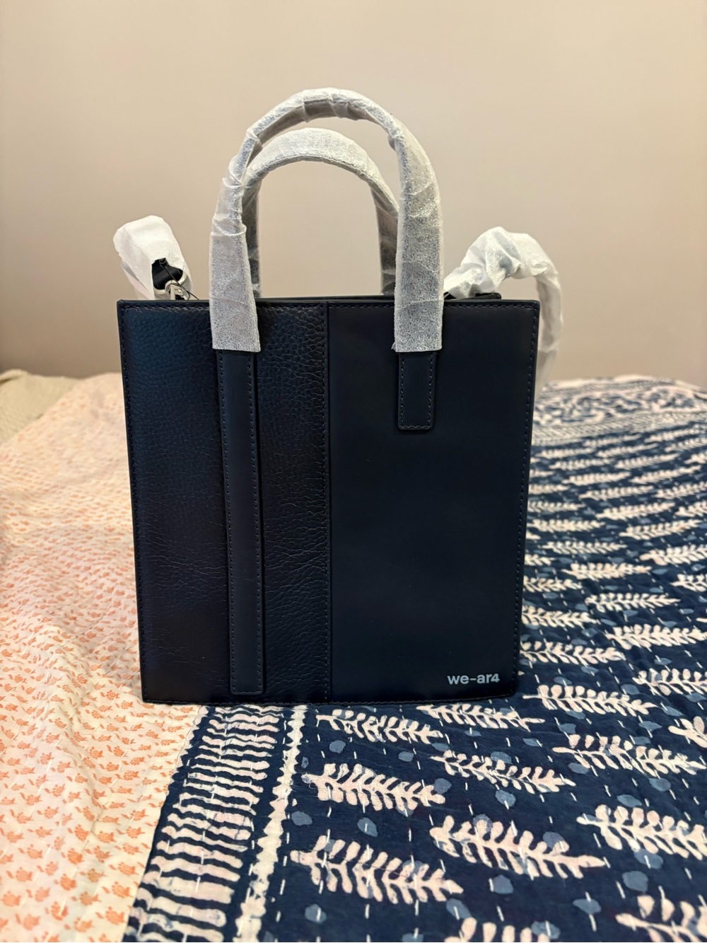 NWT we-ar4 Dark Navy Industry Convertible Mini Tote Bag